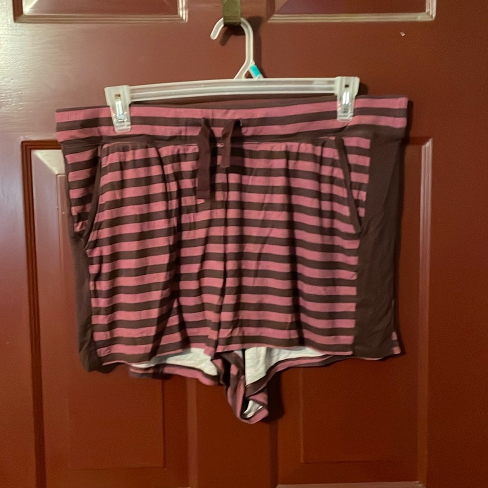 Pink and purple sleep shorts